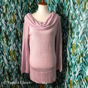 Free People Womens Medium Linen Blend Knit Top